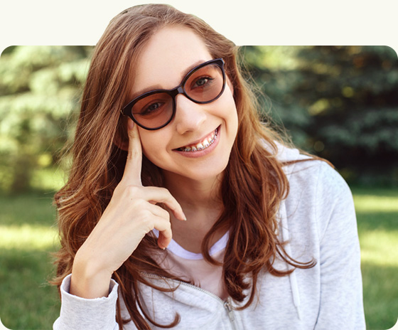 teen smiling with braces