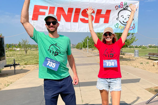 Dr Cronin and Dr Czarnik at finish line