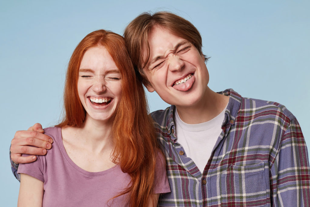 teen with braces